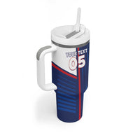 Custom Cape Verde Football Tumbler With Handle Unique Style - Wonder Print Shop