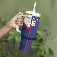 Custom Cape Verde Football Tumbler With Handle Unique Style - Wonder Print Shop