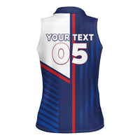 Custom Cape Verde Football Women Sleeveless Polo Shirt Unique Style - Wonder Print Shop
