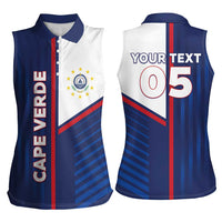 Custom Cape Verde Football Women Sleeveless Polo Shirt Unique Style - Wonder Print Shop