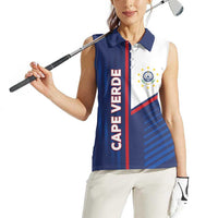 Custom Cape Verde Football Women Sleeveless Polo Shirt Unique Style - Wonder Print Shop