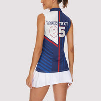 Custom Cape Verde Football Women Sleeveless Polo Shirt Unique Style - Wonder Print Shop