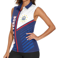 Custom Cape Verde Football Women Sleeveless Polo Shirt Unique Style - Wonder Print Shop