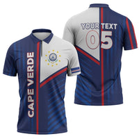 Custom Cape Verde Football Zipper Polo Shirt Unique Style - Wonder Print Shop