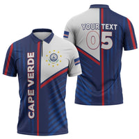 Custom Cape Verde Football Zipper Polo Shirt Unique Style - Wonder Print Shop