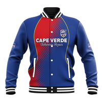 Custom Cape Verde Football Baseball Jacket Blue Sharks Make History - Wonder Print Shop