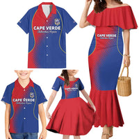 Custom Cape Verde Football Family Matching Mermaid Dress and Hawaiian Shirt Blue Sharks Make History - Wonder Print Shop