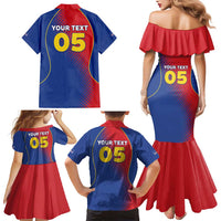 Custom Cape Verde Football Family Matching Mermaid Dress and Hawaiian Shirt Blue Sharks Make History - Wonder Print Shop