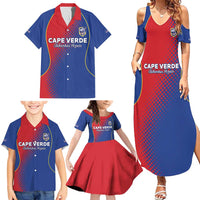 Custom Cape Verde Football Family Matching Summer Maxi Dress and Hawaiian Shirt Blue Sharks Make History - Wonder Print Shop