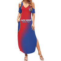 Custom Cape Verde Football Family Matching Summer Maxi Dress and Hawaiian Shirt Blue Sharks Make History - Wonder Print Shop