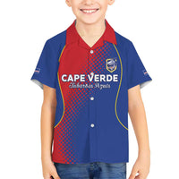 Custom Cape Verde Football Hawaiian Shirt Blue Sharks Make History - Wonder Print Shop