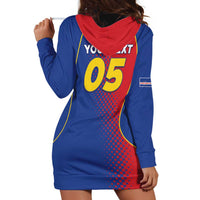 Custom Cape Verde Football Hoodie Dress Blue Sharks Make History - Wonder Print Shop