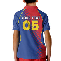 Custom Cape Verde Football Kid Polo Shirt Blue Sharks Make History - Wonder Print Shop