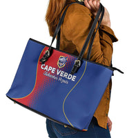 Cape Verde Football Leather Tote Bag Blue Sharks Make History - Wonder Print Shop