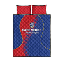 Cape Verde Football Quilt Bed Set Blue Sharks Make History - Wonder Print Shop