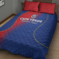 Cape Verde Football Quilt Bed Set Blue Sharks Make History - Wonder Print Shop