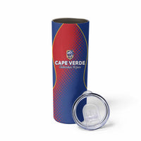 Custom Cape Verde Football Skinny Tumbler Blue Sharks Make History - Wonder Print Shop