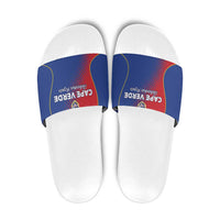 Cape Verde Football Slide Sandals Blue Sharks Make History - Wonder Print Shop