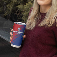 Custom Cape Verde Football Tumbler Cup Blue Sharks Make History - Wonder Print Shop