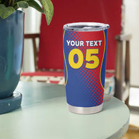 Custom Cape Verde Football Tumbler Cup Blue Sharks Make History - Wonder Print Shop