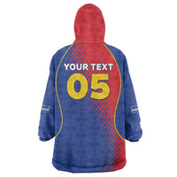 Custom Cape Verde Football Wearable Blanket Hoodie Blue Sharks Make History - Wonder Print Shop