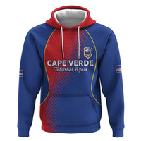 Custom Cape Verde Football Zip Hoodie Blue Sharks Make History - Wonder Print Shop