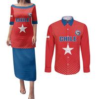 Custom Chile Star Football Couples Matching Puletasi and Long Sleeve Button Shirt Vamos La Roja