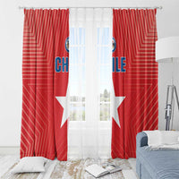 Chile Star Football Window Curtain Vamos La Roja
