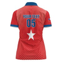 Custom Chile Star Football Women Polo Shirt Vamos La Roja