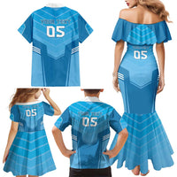 Custom Uruguay Football Family Matching Mermaid Dress and Hawaiian Shirt Unique Style