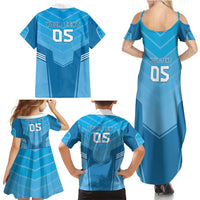 Custom Uruguay Football Family Matching Summer Maxi Dress and Hawaiian Shirt Unique Style