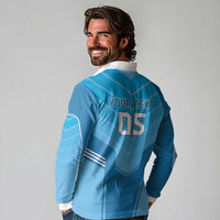 Custom Uruguay Football Long Sleeve Polo Shirt Unique Style