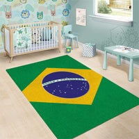 Brazil Football Area Rug Flag Style