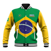 Custom Brazil Football Baseball Jacket Flag Style