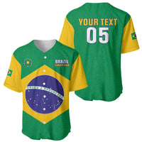 Custom Brazil Football Baseball Jersey Flag Style