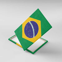 Brazil Football Canvas Wall Art Flag Style