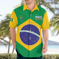 Custom Brazil Football Hawaiian Shirt Flag Style