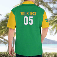 Custom Brazil Football Hawaiian Shirt Flag Style