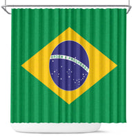 Brazil Football Shower Curtain Flag Style