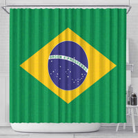 Brazil Football Shower Curtain Flag Style