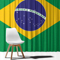 Brazil Football Window Curtain Flag Style