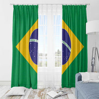 Brazil Football Window Curtain Flag Style