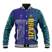 Custom Brazil Football Baseball Jacket With Leopard Pattern