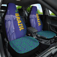 Brazil Football Car Seat Cover With Leopard Pattern