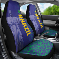 Brazil Football Car Seat Cover With Leopard Pattern