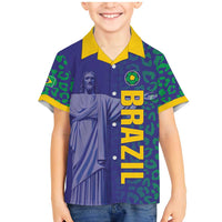 Custom Brazil Football Family Matching Mermaid Dress and Hawaiian Shirt With Leopard Pattern