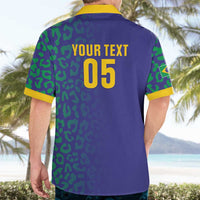Custom Brazil Football Hawaiian Shirt With Leopard Pattern