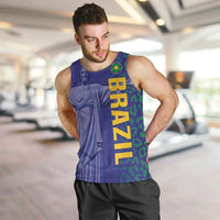 Custom Brazil Football Men Tank Top With Leopard Pattern
