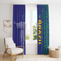 Brazil Football Window Curtain With Leopard Pattern