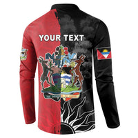 Personalized Antigua and Barbuda Button Sweatshirt Land Of 365 Beaches